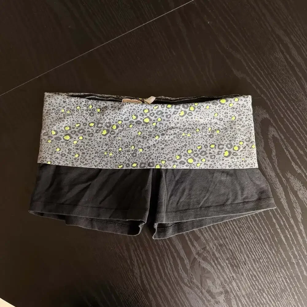 Reflex Fold Over Yoga Shorts Size L Black Victorias Secret Inspired LOVE